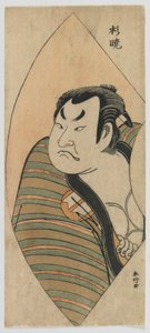 Aktor Sakata Hangoro II, okres Edo, ok. 1776 (kolorowy drzeworyt) autorstwa Katsukawa Shunko