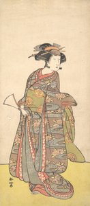 Pierwsza Nakamura Tomijuro jako kobieta, prawdopodobnie 1777. autorstwa Katsukawa Shunko