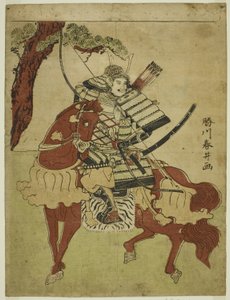 Wojownik na koniu autorstwa Katsukawa Shunsei