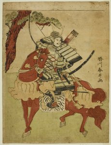 Wojownik na koniu autorstwa Katsukawa Shunsei