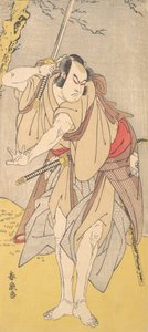 Aktor Onoe Matsuke jako samuraj z dobytym mieczem, 1786.
