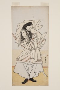 Akter Ichikao Dangar? VS Tomomori (czarny drzeworyt) autorstwa Katsukawa Shunsho