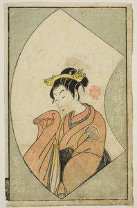 Aktor Anegawa Shinshiro II, z „Księgi obrazkowej fanów sceny (Ehon butai ogi)” autorstwa Katsukawa Shunsho