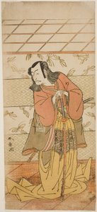 Aktor Ichikawa Danjuro V jako Ashiya Doman w sztuce Kikyo-zome Onna Urakata, wystawionej w Teatrze Morita w siódmym miesiącu 1776 autorstwa Katsukawa Shunsho
