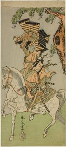 Ichikawa Dan Juro V Jako członek Kronik Soga, 1771 autorstwa Katsukawa Shunsho
