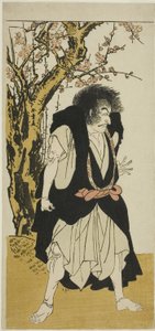 Aktor Ichikawa Danjuro V jako renegat buddyjski mnich Wantetsu z Okamidani, w piątej scenie spektaklu Date Nishiki Tsui no Yumitori (Dandyjski brokat: przeciwni wojownicy), wystawiony w Teatrze Morita w jedenastym miesiącu, 1778 autorstwa Katsukawa Shunsho