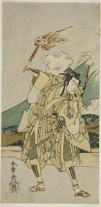 Aktor Ichikawa Monnosuke II jako Soga no Goro Tokimune w sztuce Haru wa Soga Akebono-zoshi (?), wystawionej w Teatrze Nakamura (?) w pierwszym miesiącu 1772 (?) autorstwa Katsukawa Shunsho