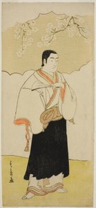 Ichikawa Monnosuke II jako mnich Renseibo w sztuce Hatsumombi Kuruwa Soga, wystawionej w Teatrze Nakamura w trzecim miesiącu, autorstwa Katsukawa Shunsho