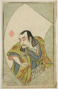 Aktor Ichikawa Tsunazo, z „Księgi obrazkowej fanów sceny (Ehon butai ogi)” autorstwa Katsukawa Shunsho