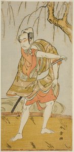 Ichikawa Yaozo II jako Hiranoya Tokubei (?) w sztuce Wada Sakamori Eiga Kagami (?) autorstwa Katsukawa Shunsho