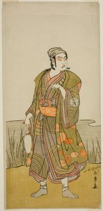 Ichimura Uzaemon Doctor X jako Tee Potter Hammer Member Tee Pay Higashiyama za nadmierne jesienne liście, Wystąpił w Tee Ichimura Tee th, 1778 autorstwa Katsukawa Shunsho