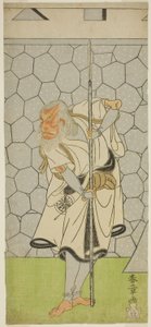 Tea Ac i Matsumoto Kounhaku Good As Kikuchi Hyogo Nari Kage Członek Te Pay Revenge Ju Koen Kagami, występujący w Te Nakamura Teee Członek Te xth Gate th, 1770 autorstwa Katsukawa Shunsho