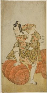 Aktor Matsumoto Koshiro IV jako Matsuo-maru w sztuce Sugawara Denju Tenarai Kagami, wystawionej w Teatrze Nakamura w czwartym miesiącu, 1779 autorstwa Katsukawa Shunsho