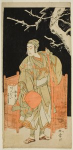 The Actor Matsumoto Koshiro IV as Sagami Jiro Disguised as Ambaiyoshi Gorohachi in the Play Oyoroi Ebido Shinozuka, Performed at the Nakamura Theater in the Eleventh Month, 1772 autorstwa Katsukawa Shunsho