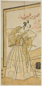 Świat pierwszego śniegu, przedziurawiony w Morita, 1773 autorstwa Katsukawa Shunsho