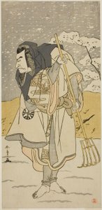 Aktor Nakamura Nakazo I jako Akugenda Yoshira w przebraniu pielgrzyma w sztuce Chigo Torii Tobiiri Kitsune, zagranej w Teatrze Ichimura w jedenastym miesiącu, autorstwa Katsukawa Shunsho