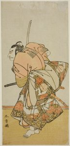 Aktor Nakamura Nakazo I jako Chinzei Hachiro Tametomo w sztuce Hana-zumo Genji Hiiki, wystawionej w Teatrze Nakamura w jedenastym miesiącu, 1775 autorstwa Katsukawa Shunsho