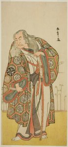 Aktor Nakamura Nakazo I jako mistrz miecza Takuma Genryu (?) w sztuce Edo no Fuji Wakayagi Soga (?), Wystawiony w Teatrze Nakamura (?) w pierwszym miesiącu 1789 (?) autorstwa Katsukawa Shunsho