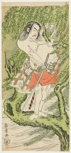Aktor Nakamura Sukegoro II w roli rycerskiego ludu (otokodate) autorstwa Katsukawa Shunsho