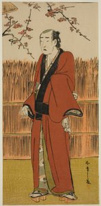 Onoe Matsusuke I jako Baramon no Kichi w sztuce Hatsumombi Kuruwa Soga, wystawionej w Teatrze Nakamura w pierwszym miesiącu, autorstwa Katsukawa Shunsho