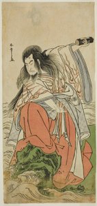 Aktor Onoe Matsusuke I jako emerytowany cesarz Sutoku w sztuce Kitekaeru Nishiki no Wakayaka, wystawionej w Teatrze Nakamura w jedenastym miesiącu, 1780 autorstwa Katsukawa Shunsho
