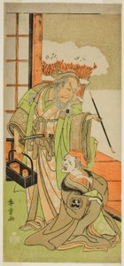 Sztuka Kawaranu Hanasakae Hachi No Ki, wystawiona w Teatrze Nakamura w jedenastym miesiącu, autorstwa Katsukawa Shunsho