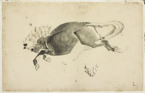 Biegnący koń, c.1815-1849 (tusz na papierze)
