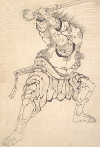 Wojownik. autorstwa Katsushika Hokusai