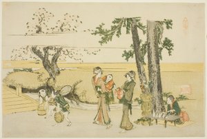 Scena przydrożna (Oji) autorstwa Katsushika Hokusai