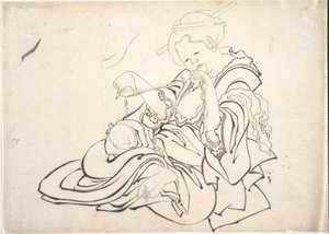 Kobieta i dziecko autorstwa Katsushika Hokusai