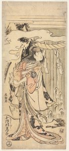 Aktor w rolach kobiecych autorstwa Katsushika Hokusai