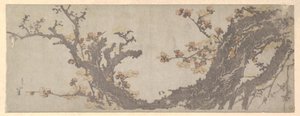 Kwitnąca stara śliwa autorstwa Katsushika Hokusai