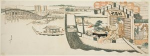 Imprezy żeglarskie na rzece Sumida autorstwa Katsushika Hokusai
