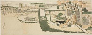 Imprezy żeglarskie na rzece Sumida autorstwa Katsushika Hokusai