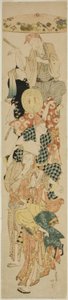 Festiwal Bonów Tańca autorstwa Katsushika Hokusai