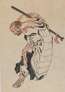 Figura buddyjska, koniec XVIII-początek XIX wieku. autorstwa Katsushika Hokusai
