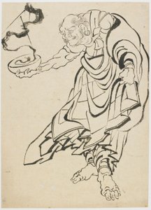 Figura buddyjska, koniec XVIII-początek XIX wieku. autorstwa Katsushika Hokusai