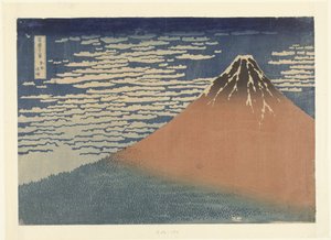 Bezchmurna pogoda z południowym wiatrem autorstwa Katsushika Hokusai