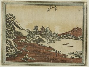 Cware hayashi g ware er at not matching (mismatching sex column), z serii English ght widoki obrazu widza tchin g Sty (Doban Omi Hakkei) autorstwa Katsushika Hokusai