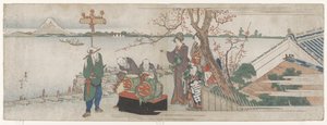 Wykonawcy Daikagura autorstwa Katsushika Hokusai