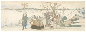 Wykonawcy Daikagura, 1801-1805 autorstwa Katsushika Hokusai