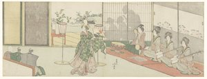 Występ taneczny autorstwa Katsushika Hokusai