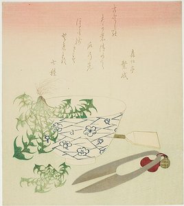 Mlecze na nowy rok autorstwa Katsushika Hokusai