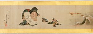 Szczegół ręcznego przewijania z różnymi obrazami, okres Edo, 1839 tusz i kolor na papierze autorstwa Katsushika Hokusai