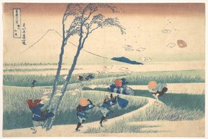 Ejiri w prowincji Suruga (Sunshū Ejiri), z cyklu „Trzydzieści sześć widoków góry Fuji” (Fugaku sanjūrokkei) autorstwa Katsushika Hokusai