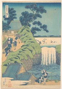 Upadek Aoiga Oka, Edo autorstwa Katsushika Hokusai