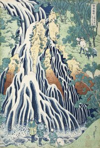 Wodospady Kirifuri na górze Kurokami w prowincji Shimotsuke autorstwa Katsushika Hokusai