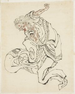 Kobieta Oni (ilustracja do baśni ludowej), ok. godz. 1815-49 (tusz i kolor na papierze) autorstwa Katsushika Hokusai