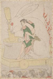 Spławik Festiwalowy na Rok Królika autorstwa Katsushika Hokusai