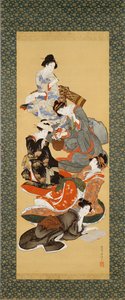 Pięć pięknych kobiet autorstwa Katsushika Hokusai